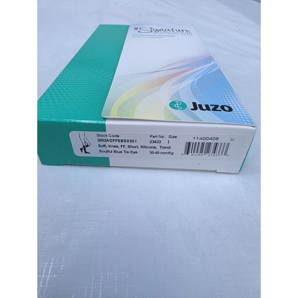 Juzo Signature Collection Knee High Compression Socks 30-40 mmHg Size I Tie Dye